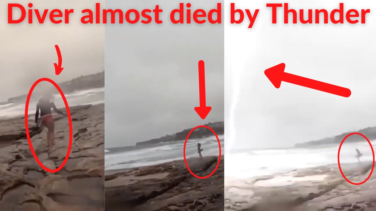 This Female Diver Almost Struck by Lightning - RECORDED LIVE!!