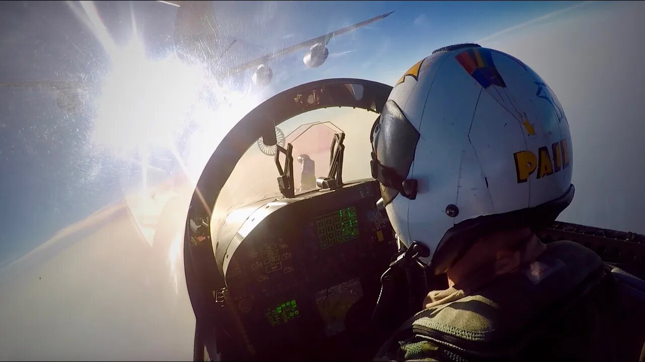 Blinded by the Light!💡 - US Navy EA-18G Aerial Tanking off a KC-135 Stratotanker- Original Unedited