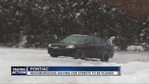 Pontiac neighborhoods waiting for streets to be plowed