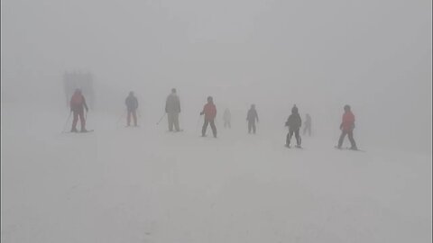 Mont Tremblant skiing Part 2 - rain, fog, snow and 4 mile trail