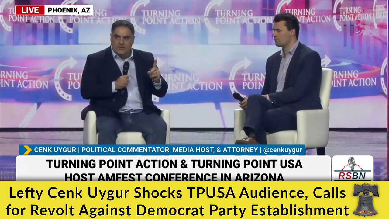 Lefty Cenk Uygur Shocks TPUSA Audience, Calls for Revolt Against Democrat Party Establishment