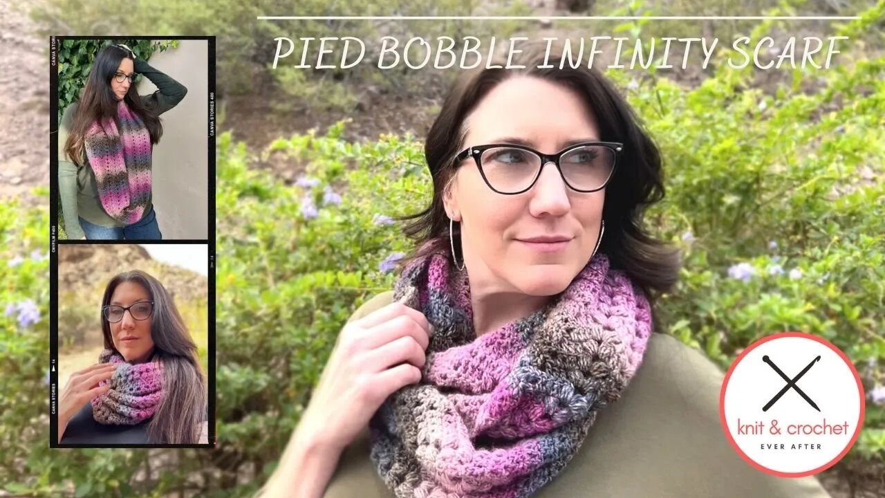 Pied Bobble Crochet Infinity Scarf Tutorial