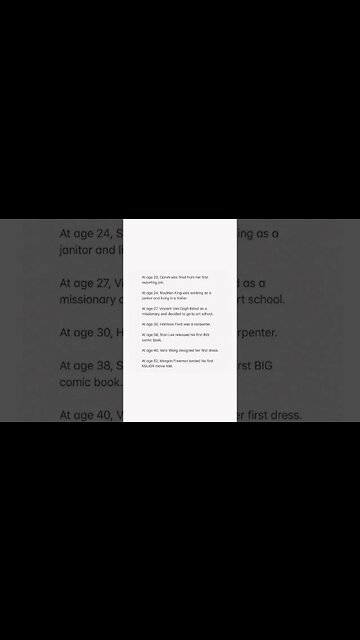 It's Never Too Late...