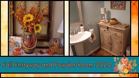 Fall Harvest Entryway and Powder Room| Decorate with Me 2024