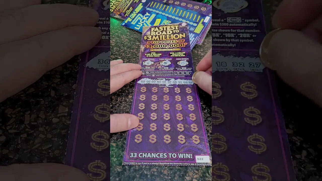 WINNING $30 Lottery Ticket Scratch Off!!