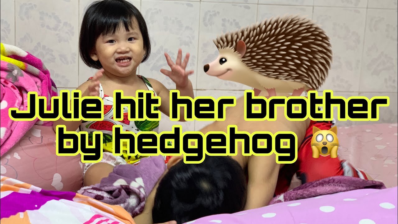 Julie hit her brother by hedgehog 🦔 🙀