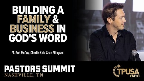 Rob McCoy, Charlie Kirk, and Sean Ellingson at The Pastor's Summit in Nashville, TN 2023 Day 1