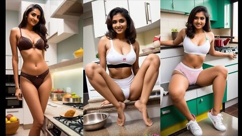 (4K Realistic Girl-9) Indian Girl In Kitchen, Cosplay, Lookbook, Ai Art