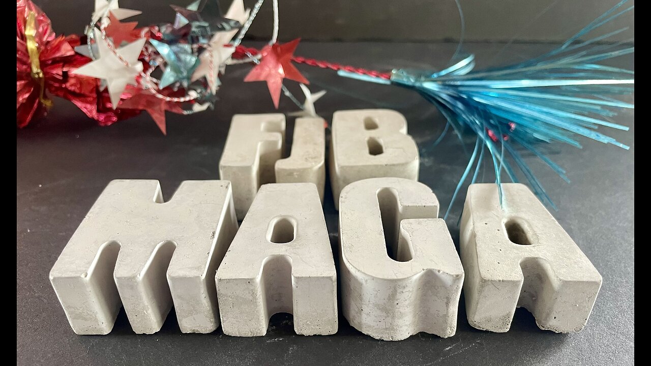 MAGA | FJB | Cement Letter | Concrete Letters | Handmade | JLK