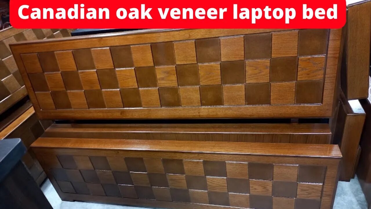 Canadian oak veneer laptop bed price in Bangladesh l MDF Bed price in BD l মালয়েশিয়ান কাঠের খাট