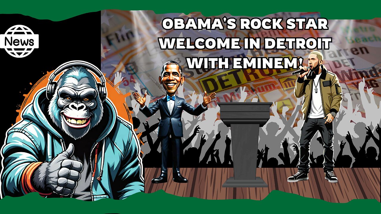 Obama's Rock Star Welcome in Detroit with Eminem!