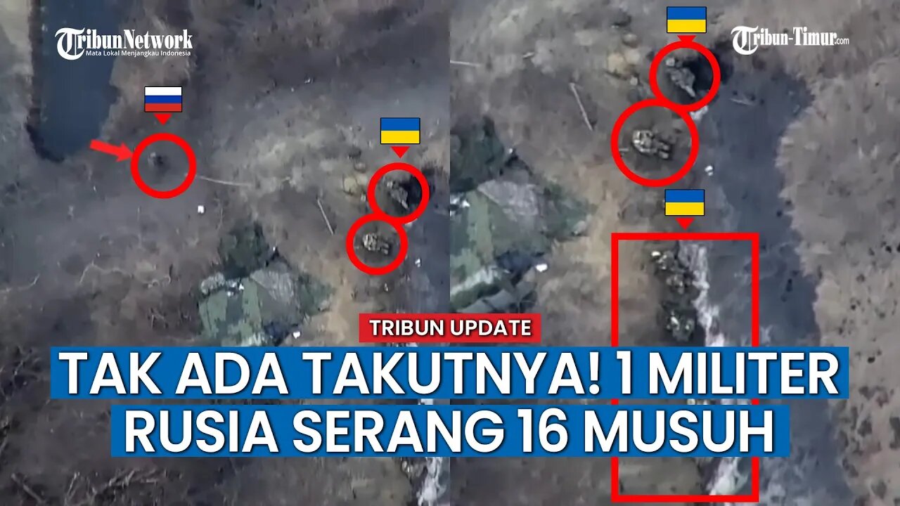 1 vs 16, Prajruit Rusia Serbu Parit Ukraina Seorang Diri, Berhasil Eliminir 1 Tentara Zelensky!