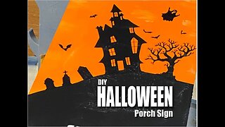 DIY Halloween Haunted House Porch Sign - Spooky Decor for Your Home!