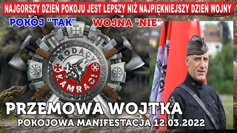 Pokój "TAK" wojna "NIE" - Przemowa Wojtka Olszańskiego