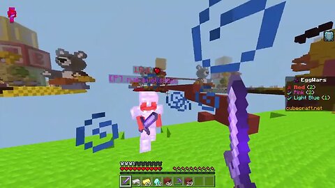 all that fighting and folding just to get one tap in Cubecraft eggwars