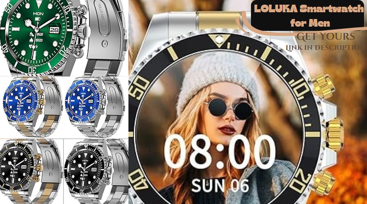 LOLUKA Smartwatch for Men| Bluetooth Calling| Sport Tracking| Message Alerts| Stainless Steel Design