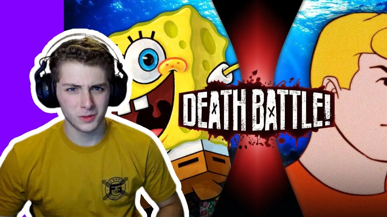 FIRST TIME WATCHING DEATH BATTLE! | SPONGEBOB VS AQUAMAN (REACTION)