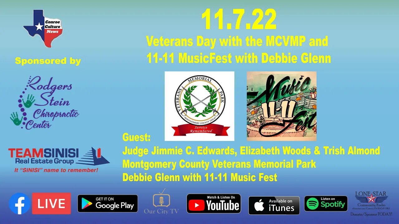 11.7.22 - Veterans Day with the MCVMP and 11-11 MusicFest with Debbie Glenn - Conroe Culture News