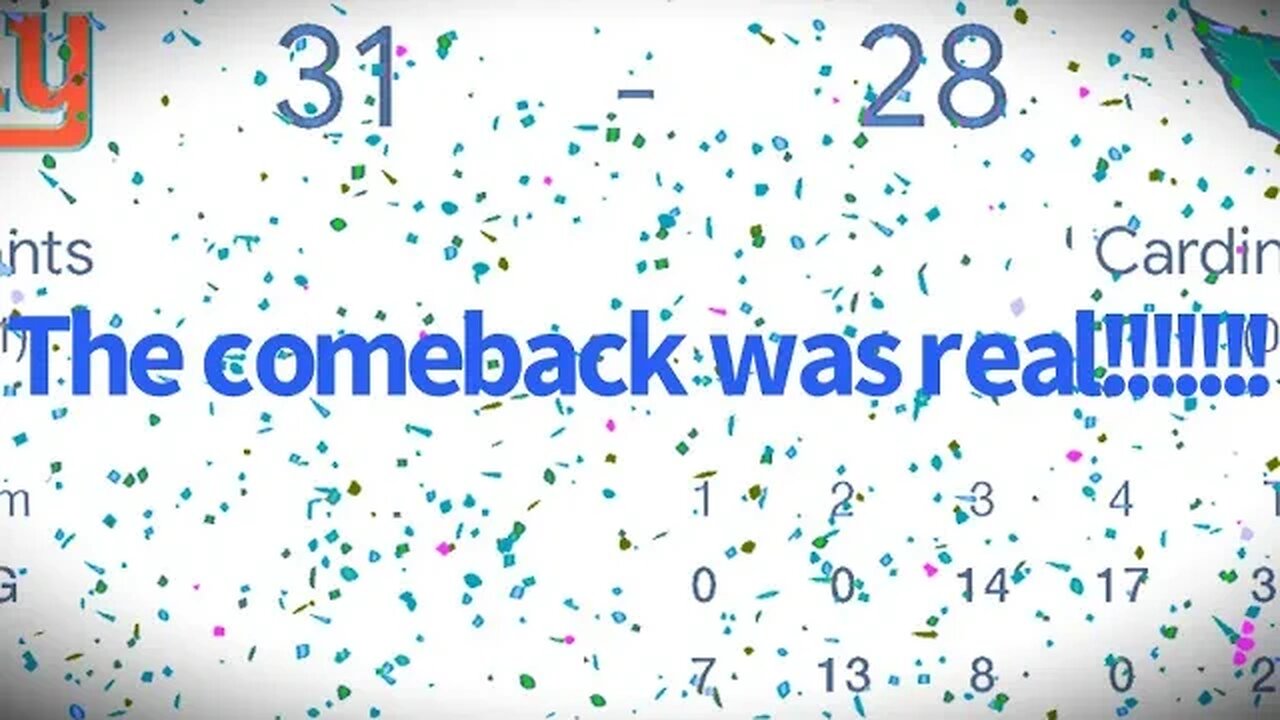 The New York Giants Look Terrible Then Epic To Pull Off A Huge Comeback!!!!!!!!!