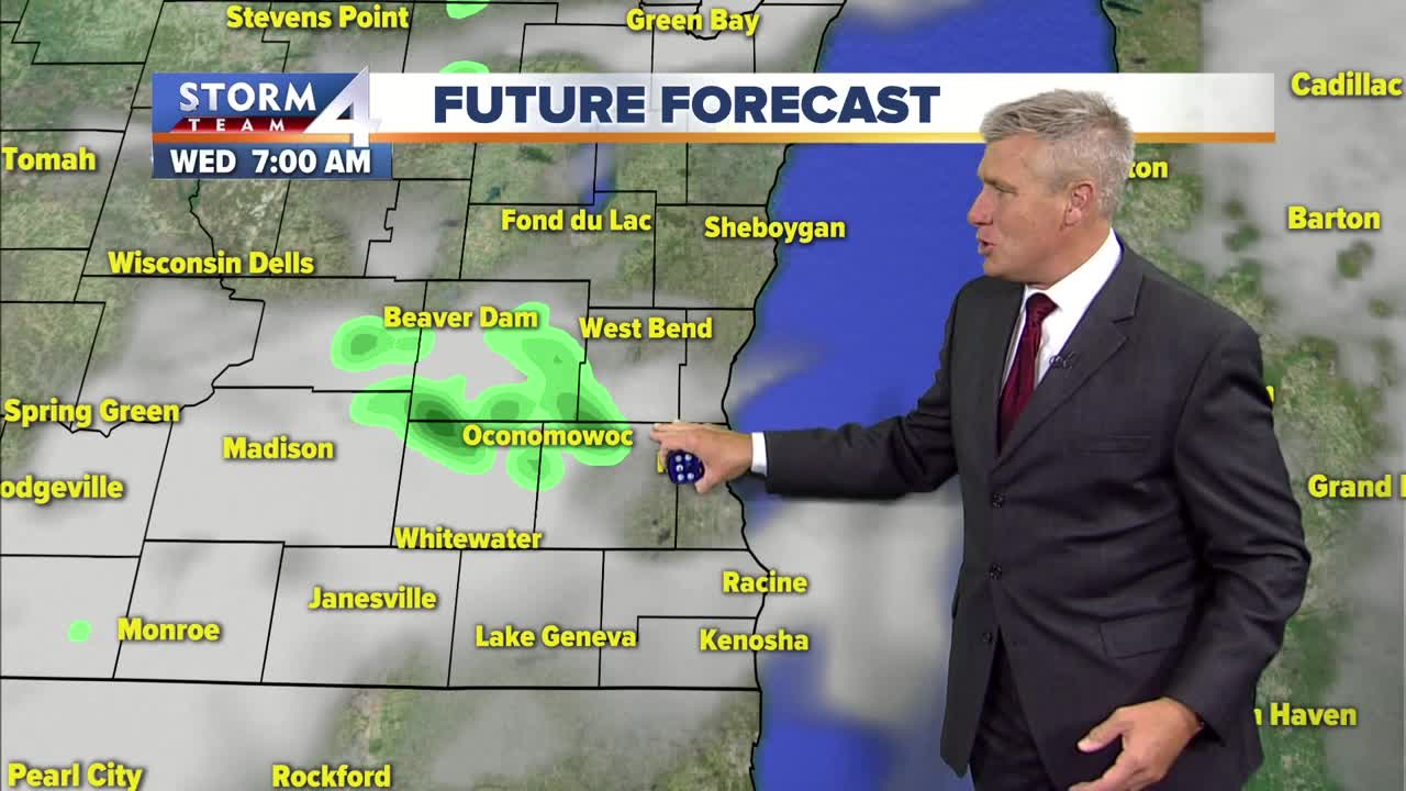 Spotty showers Wednesday morning