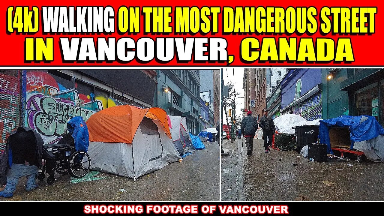 (4K) WALKING THE VANCOUVER DOWNTOWN EASTSIDE FEBRUARY 21, 2023 (HOMELESSNESS & ADDICTION)