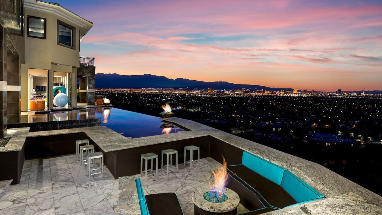 Las Vegas Luxury Home; Spectacular View From Infinity Pool! LUXURY TOUR