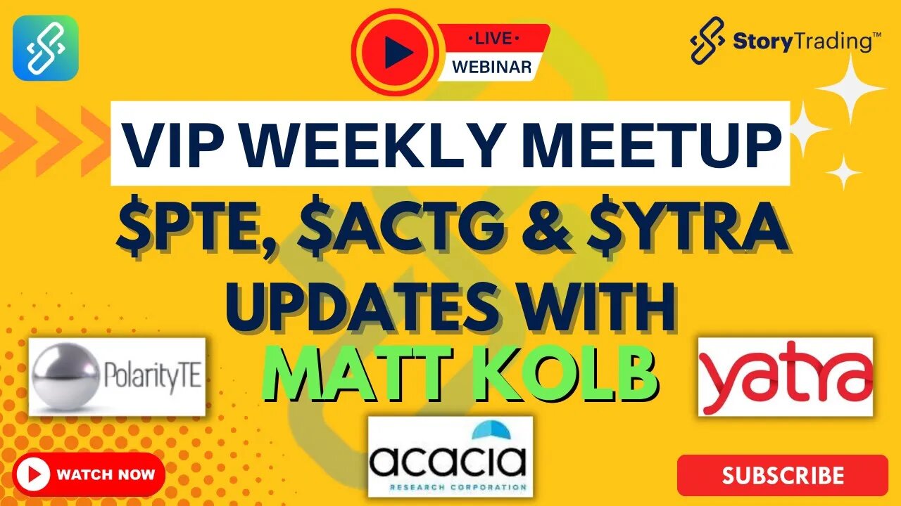 $PTE, $ACTG and $YTRA Updates with Matt Kolb