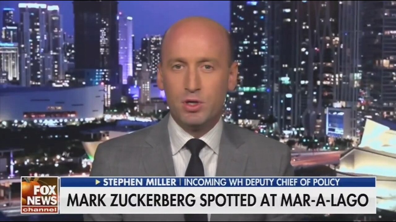 Zuckerberg Understands Trump Is A Change Agent: Stephen Miller