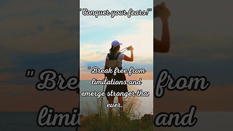 "Conquer your fears!" #shorts