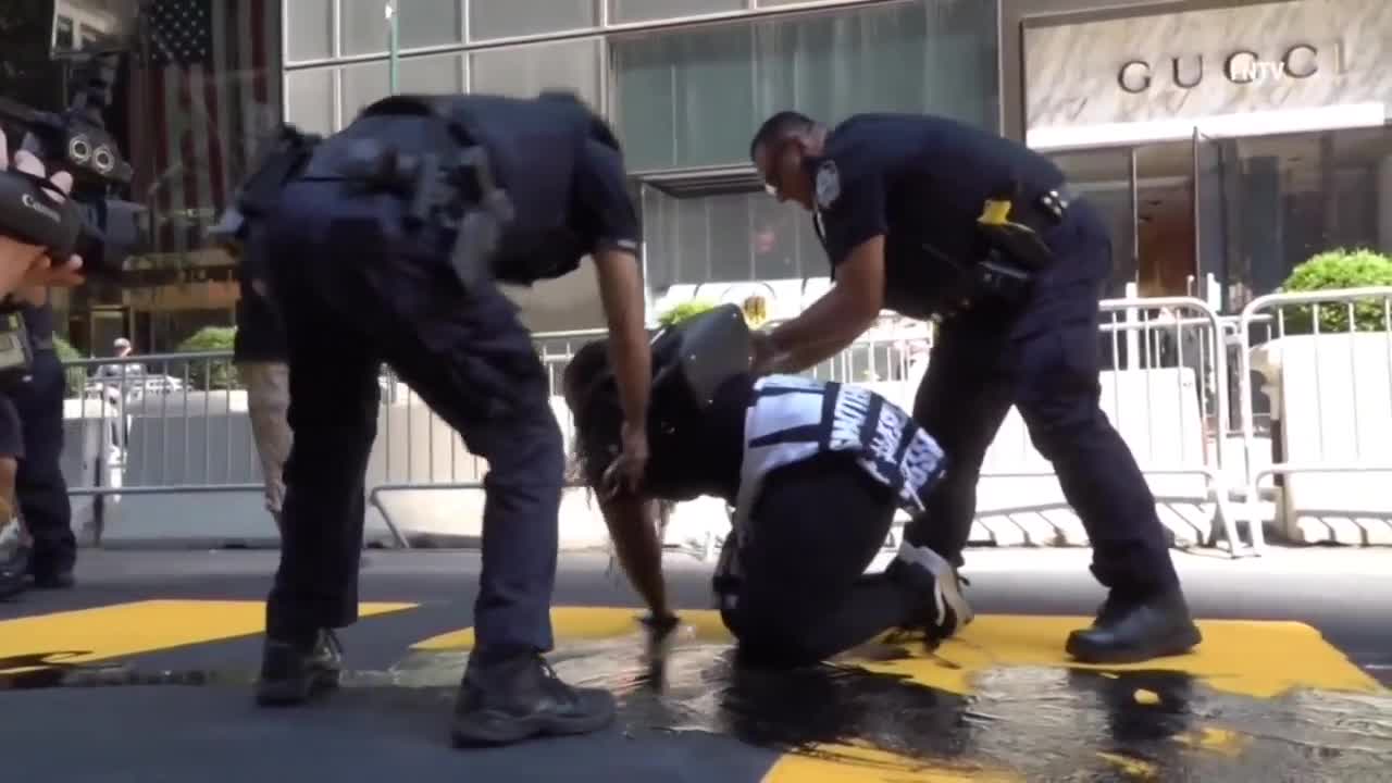 At least 2 women arrested for defacing Black Lives Matter mural in NYC