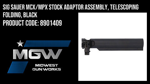 Sig Sauer MCX/MPX Stock Adaptor Assembly, Telescoping Folding, Black - 8901409
