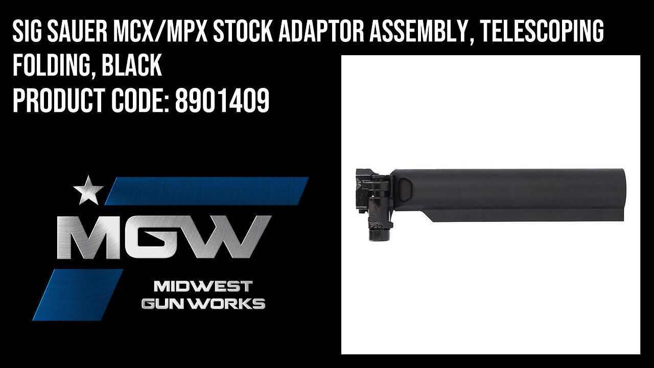 Sig Sauer MCX/MPX Stock Adaptor Assembly, Telescoping Folding, Black - 8901409