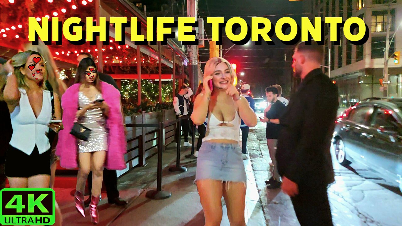 【4K】Saturday Nightlife Toronto Canada 🇨🇦