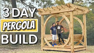 I Flew Cross Country To Build This || How To Build A Wooden Pergola