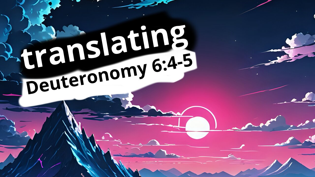 How to translate Deuteronomy 6:4-5 | the Shema