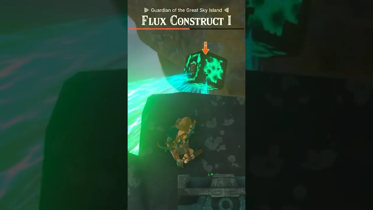 1st Time Battle | Guardian of the Great Sky Island - Flex Construct #zeldatearsofthekingdom #shorts