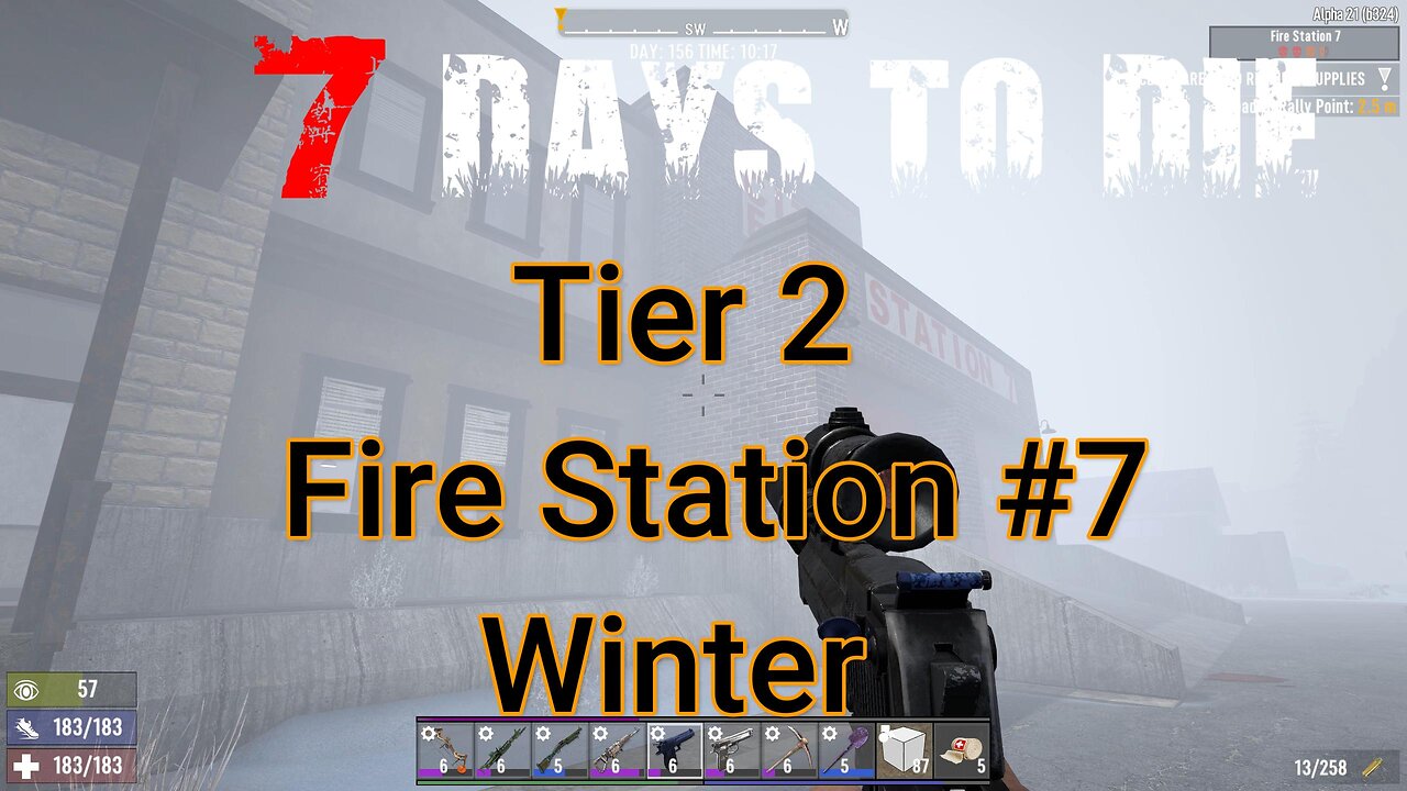 Tier 2 POI - Fire Station #7 (Winter) | 7 Days To Day - Alpha 21.1