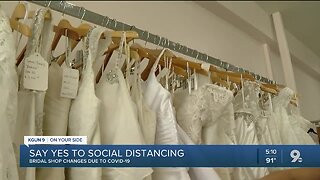 Bridal shop says yes to social distancing as it reopens