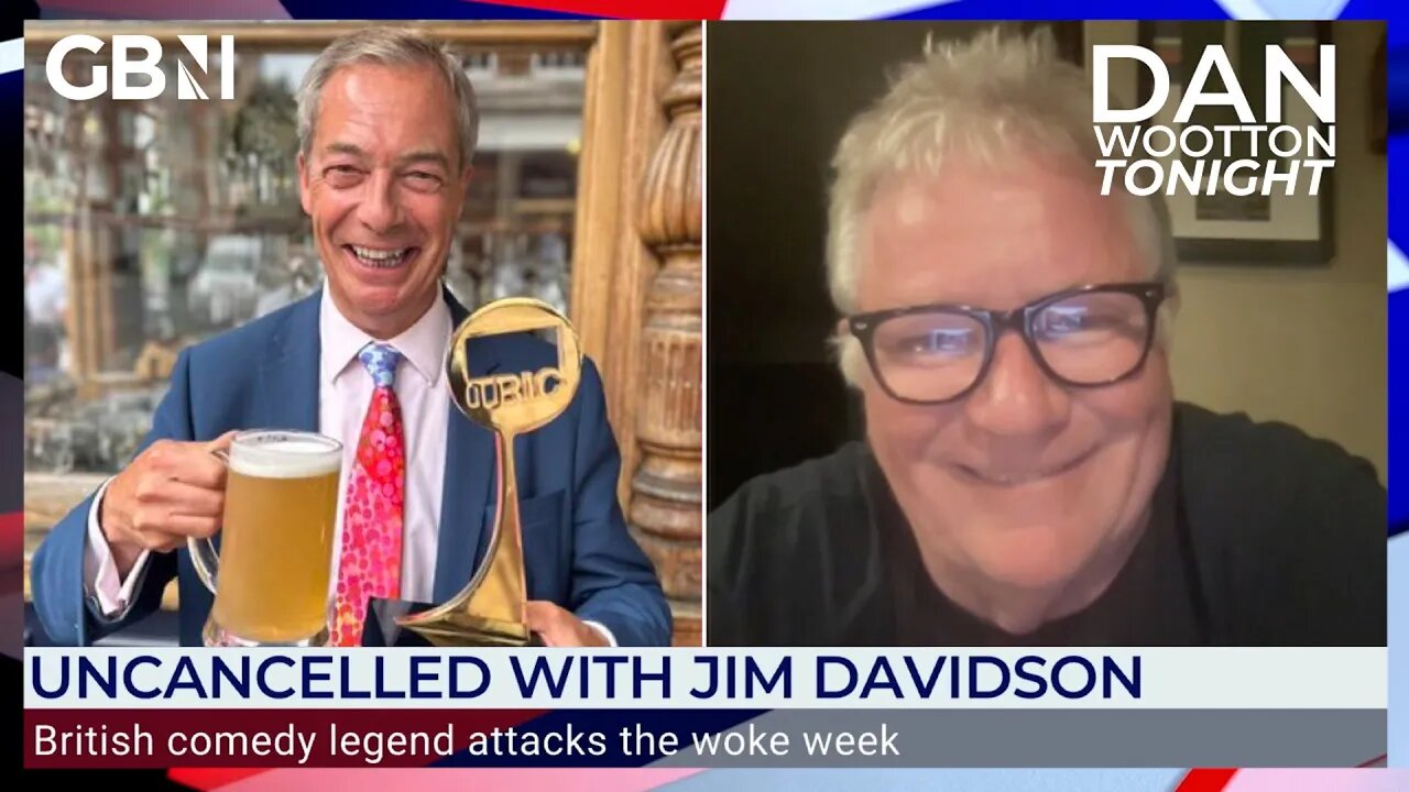 Jim Davidson laughs at the 'lovies' losing their minds over Nigel Farage's win at the TRIC Awards