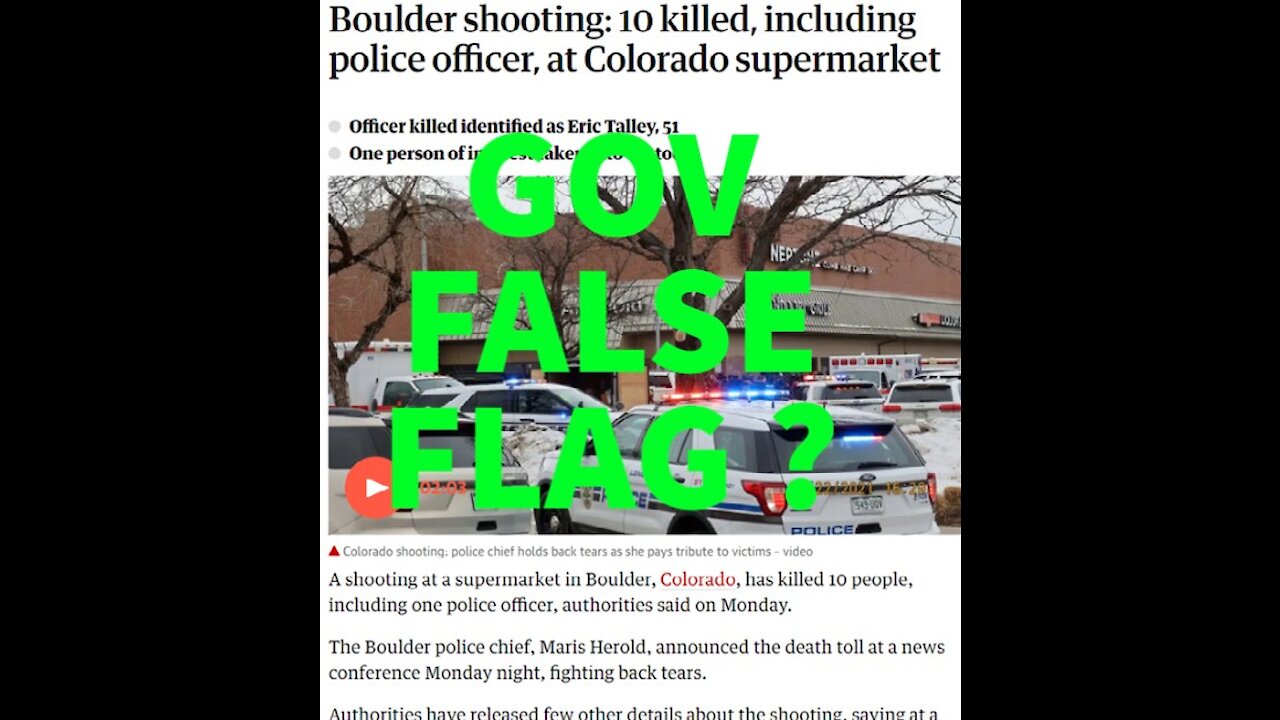 Boulder Colorado Shooting: Gov False Flag ?