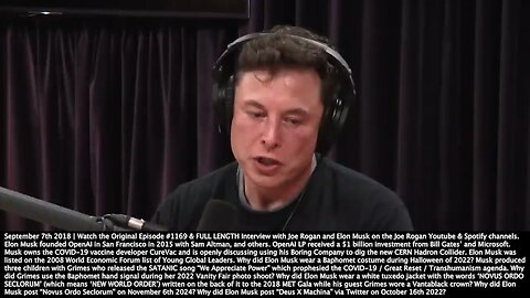 Elon Musk | "We Effectively Merge With AI. You Will Be Snap-Shotted Into a Computer At Any Time. If Your Biological Self Dies You Could Upload Into a New Unit, Literally. I've Been Thinking About This for a Long Time." - 9/7/2018