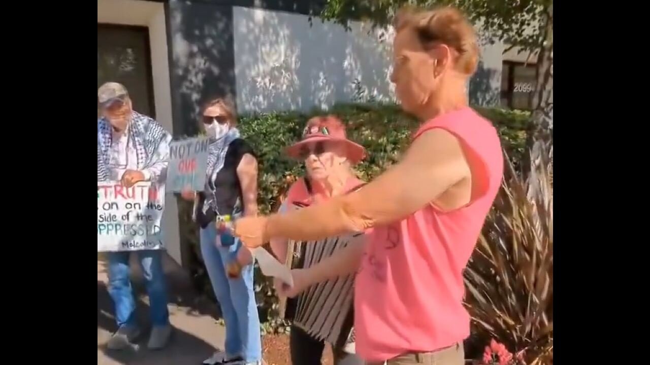 Code Pink Protesting (With Accordion!) At Eric Swalwell's Office The FUNNIEST Thing You'll See Today