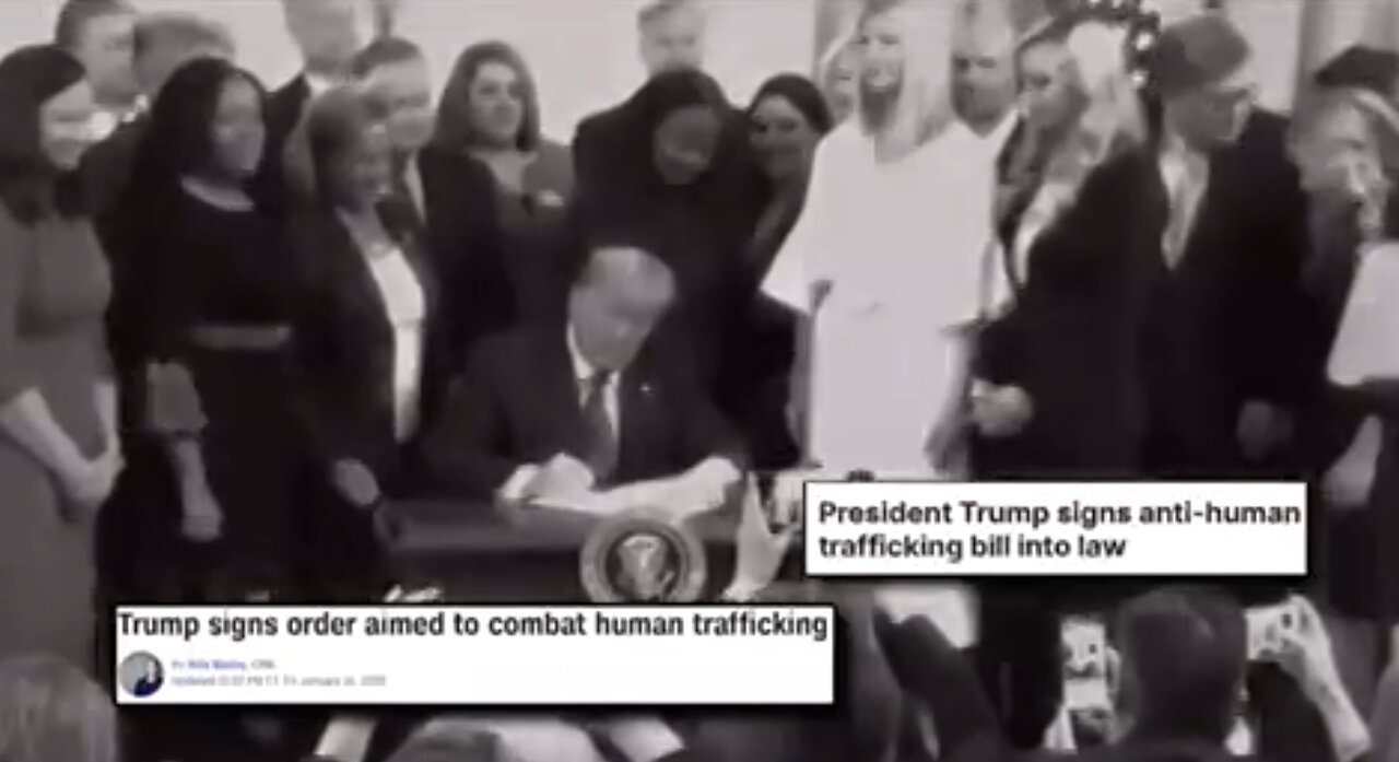 „MY ADMINISTRATION WILL FOCUS ON ENDING THE HORRIFIC PRACTICE ON HUMAN TRAFFICKING“ - DONALD J TRUMP