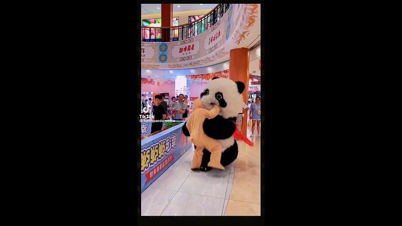 Funny Video of man in panda bear costume fighting 🤣😂