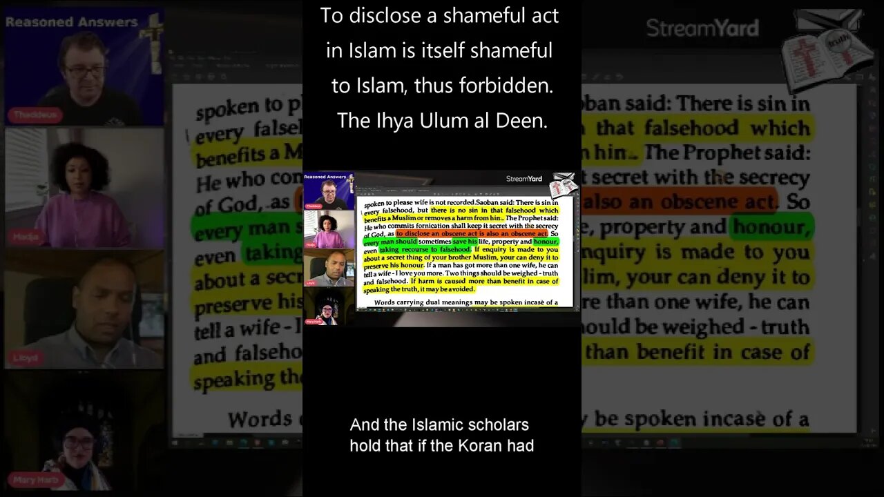 To reveal embarrassing truths is forbidden in Islam #shorts