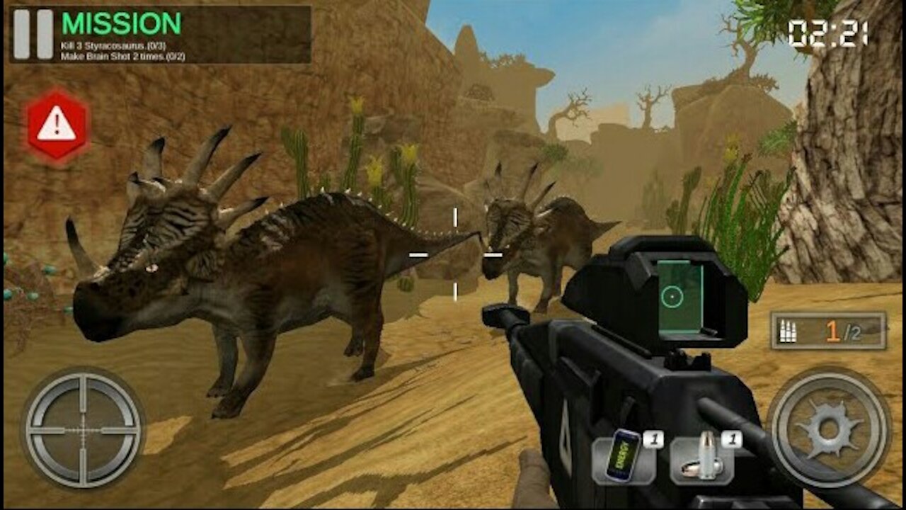 Dino Hunter King Gameplay - Hunting Dinosaur Styracosaurus AREA-16