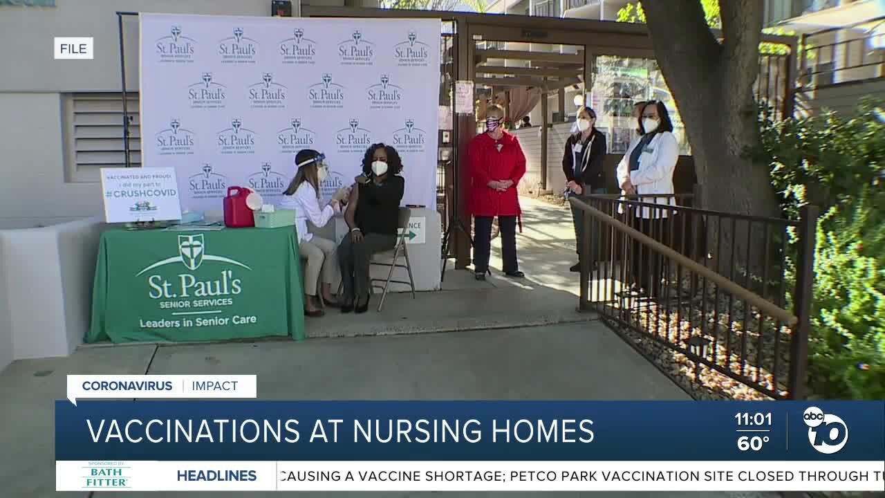 Vaccinations at San Diego County's nursing homes