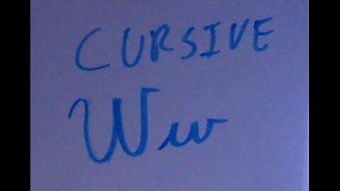 Cursive Letter W