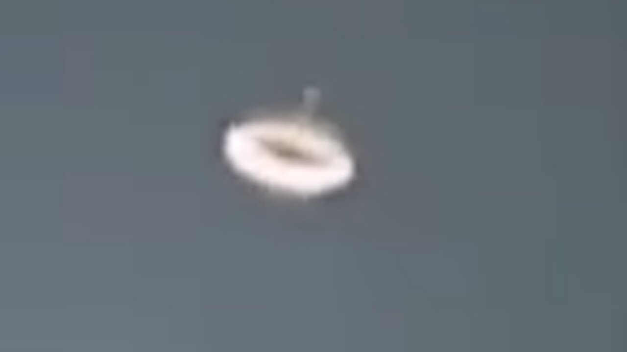 UFO or light refraction shaped like a ceiling light in the sky at night [Space]