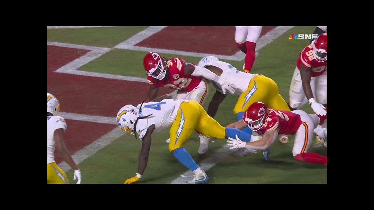 Gus Edwards' second TD of 2024 gets Chargers on board vs. Chiefs on 'SNF'